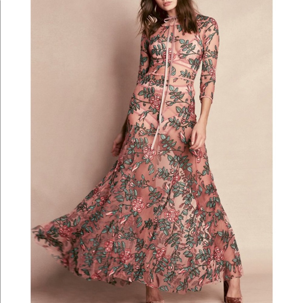 For love and lemons rosali maxi dress - large